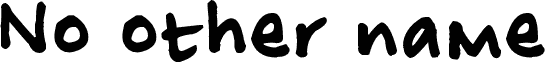 Preview of the No other name font