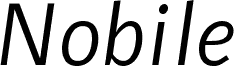 Nobile Italic