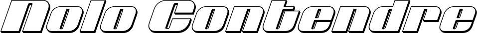 Nolo Contendre 3D Italic
