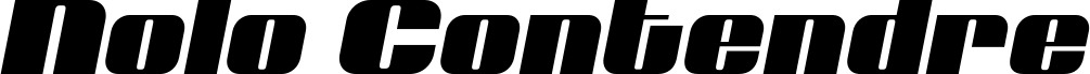 Nolo Contendre Semi-Italic