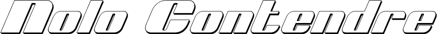 Nolo Contendre Shadow Italic