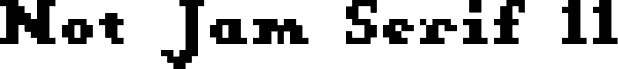 Anteprima del carattere NotJamSerif11