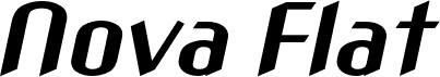 Nova Flat Slim Bold Oblique