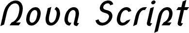 Preview of the Nova Script font