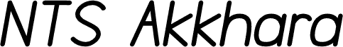 NTS Akkhara Bold Italic