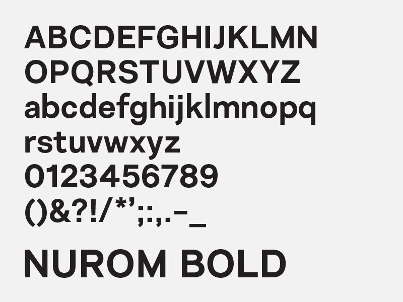 Nurom Schriftart