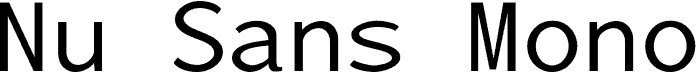 Nu Sans Mono Demo