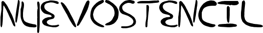 Preview of the nuevostencil filled font