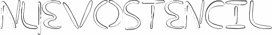 Preview of the nuevostencil hollow font
