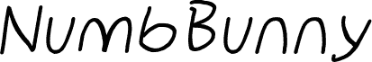 NumbBunny Wide Italic