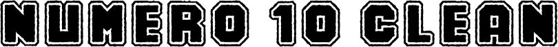Preview of the Numero 10 Clean font