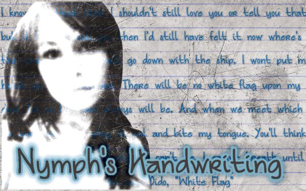 Nymph's Handwriting Schriftart