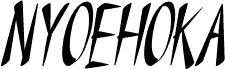 Попередній перегляд шрифту NYOEHOKA-Italic