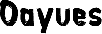 Preview of the OAYUES font