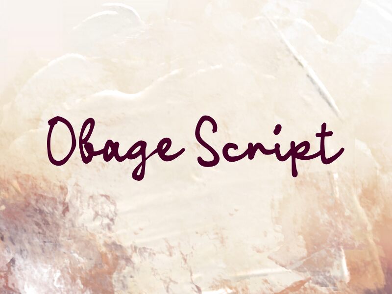 Obage Script 字体