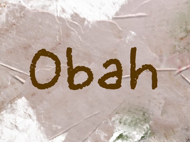 Présentation et spécimen de la police Obah