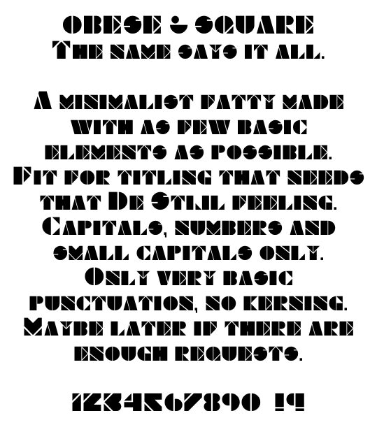 Obese & Square KK Czcionka