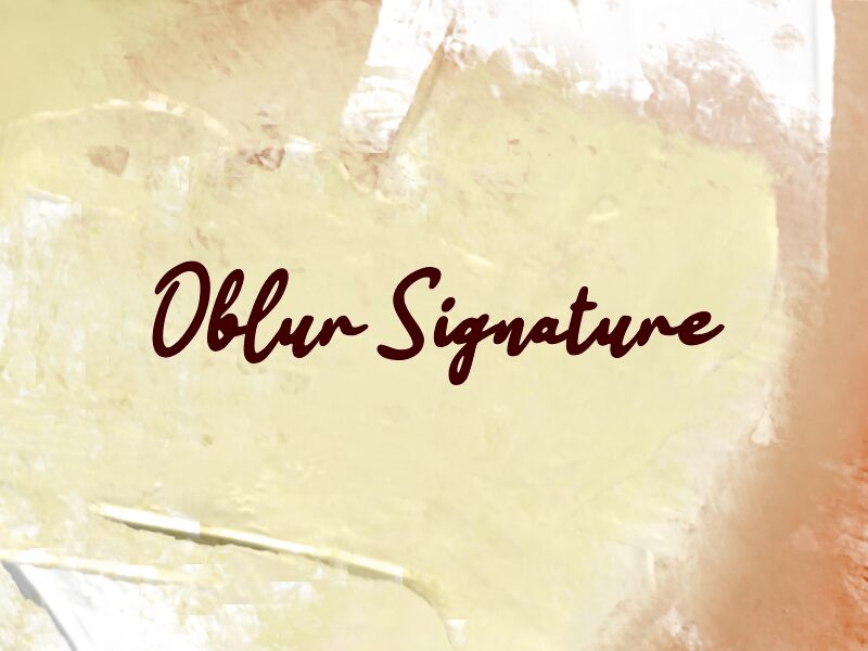 Oblur Signature 字体