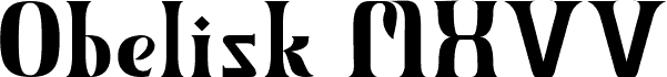Vorschau der Schriftart Obelisk MXVV 1.1