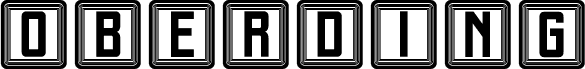 Preview of the Oberding Regular font