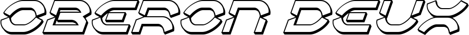 Попередній перегляд шрифту Oberon Deux 3D Italic