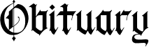 Obituary Regular font