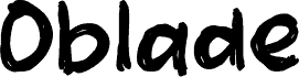 Preview of the Oblade font