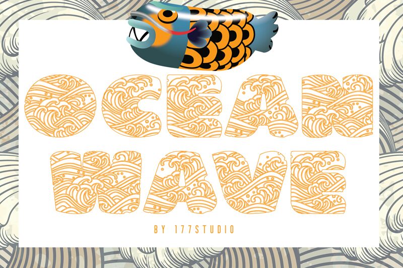 OCEAN WAVE Schriftart