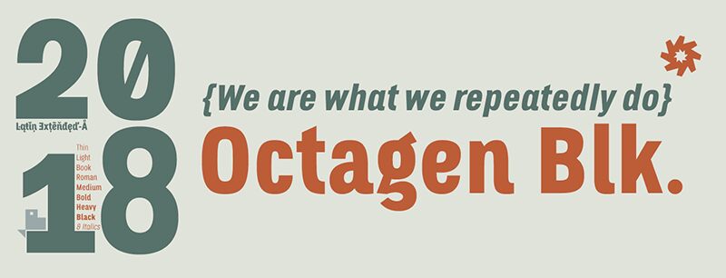 Octagen Black Czcionka