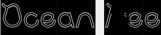 Preview of the Ocean Free-Hollow-Inverse font