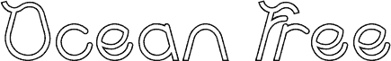 Preview of the Ocean Free-Hollow font