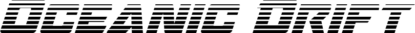 Ukážka písma Oceanic Drift Gradient Italic