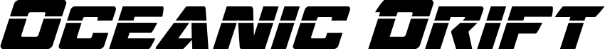 Ukážka písma Oceanic Drift Laser Italic