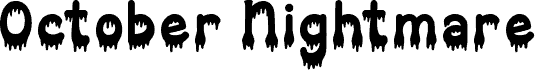 October Nightmare font