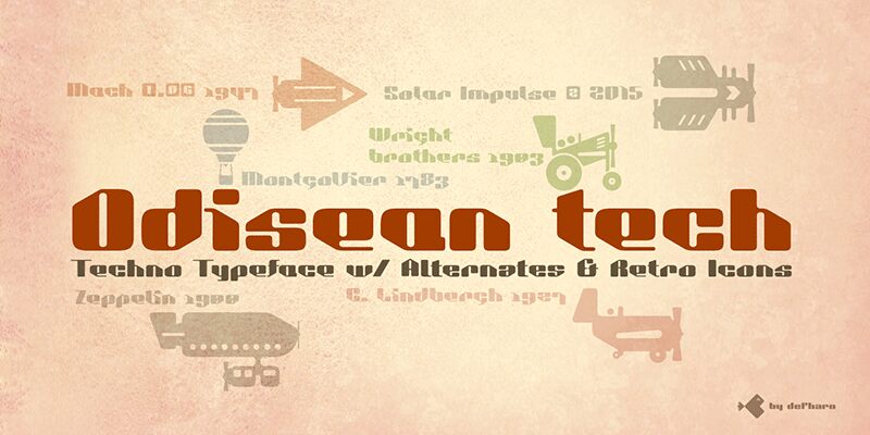 Odisean Tech Czcionka