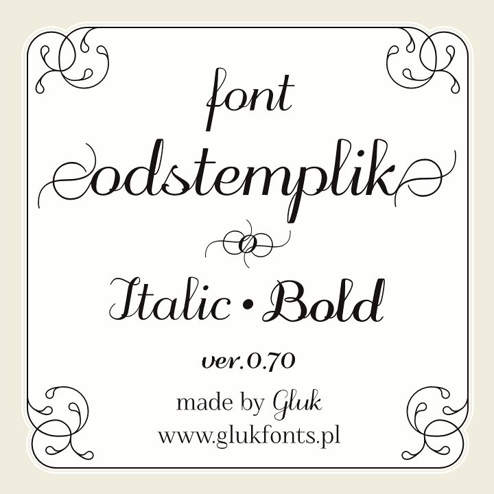 odstemplik Schriftart