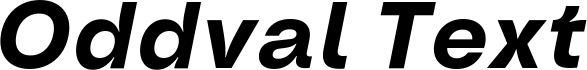 Oddval Text SemiBold Italic