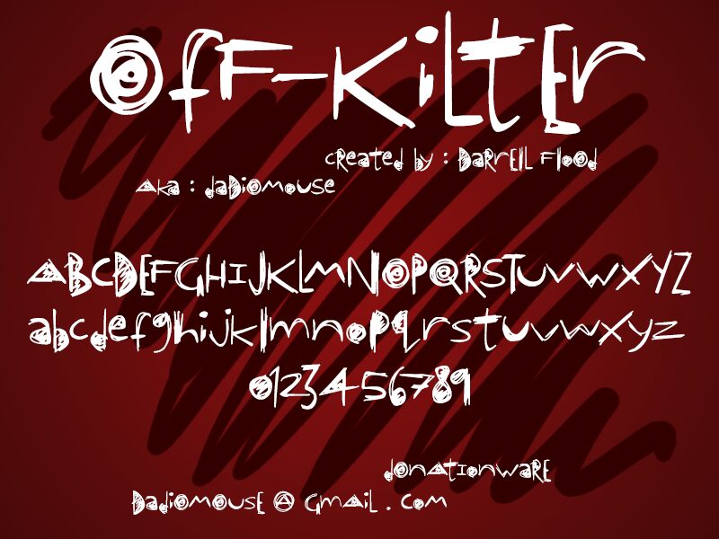 OfF-KiLtEr font