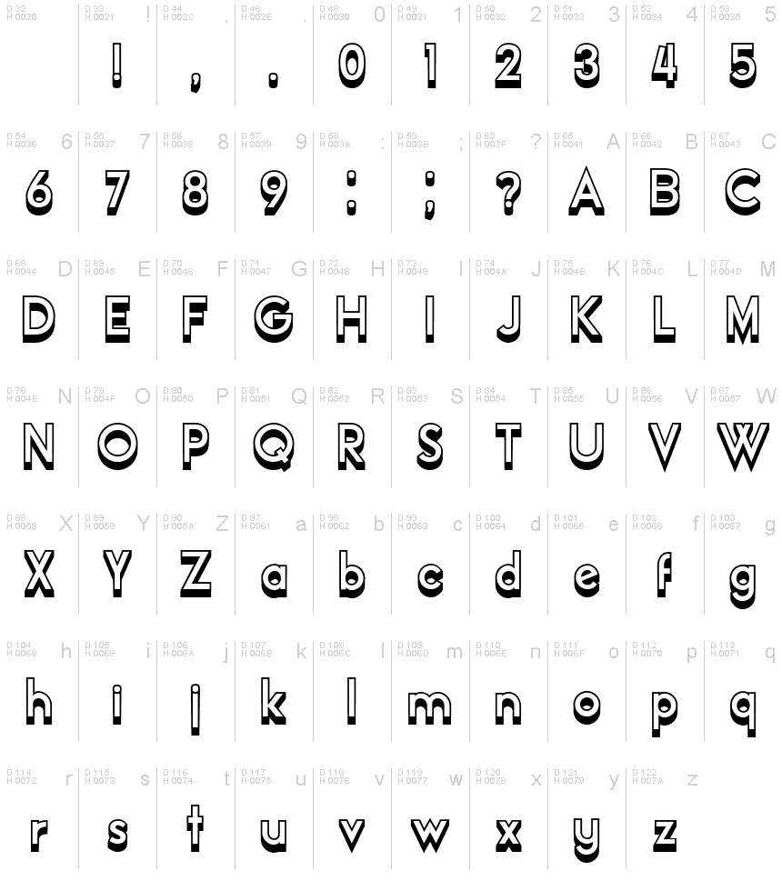 Official Hollow Regular Font