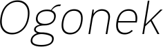 Ogonek Light Italic