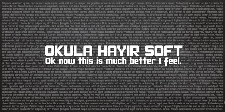 Okula Hayir Soft フォント
