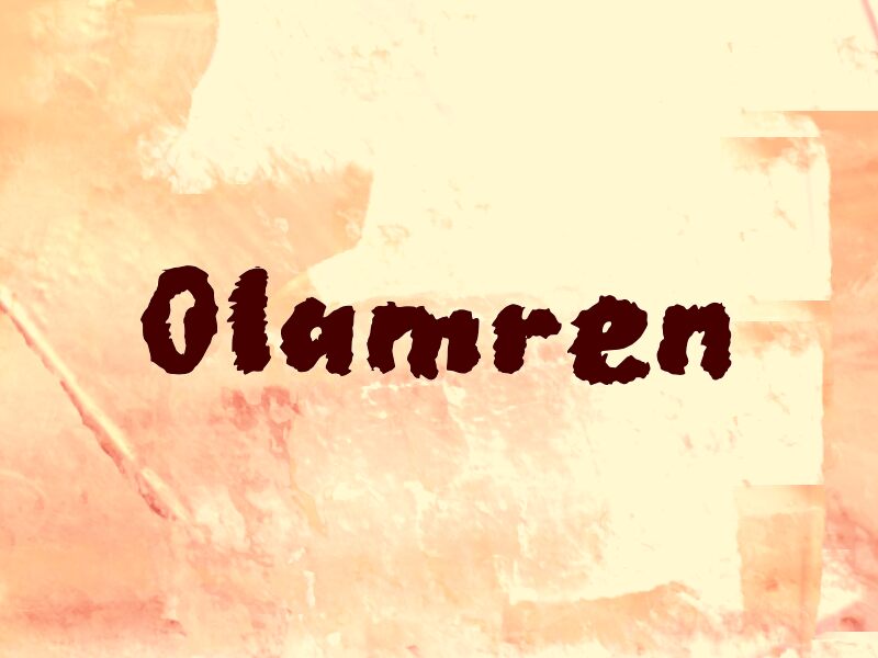 Olamren font presentation and specimen
