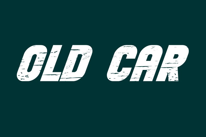 Old Car Schriftart
