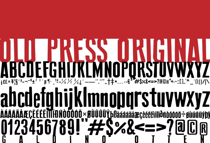 Old Press Original Czcionka