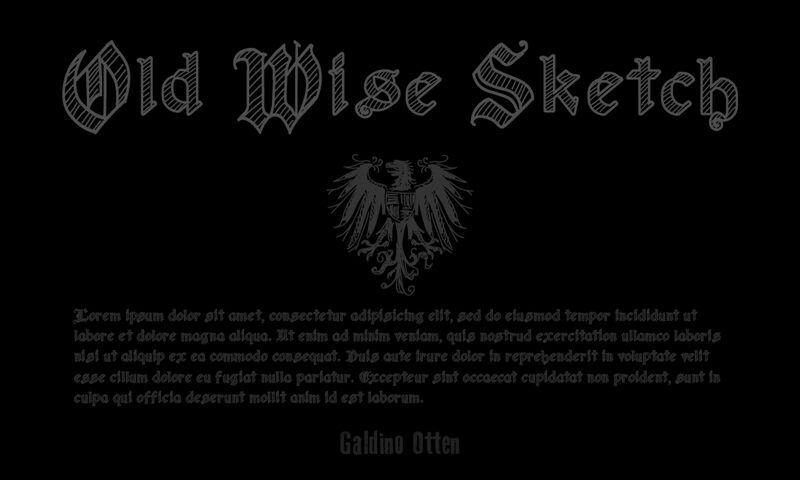 Old Wise Sketch Carattere