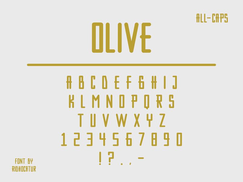 Olive Schriftart