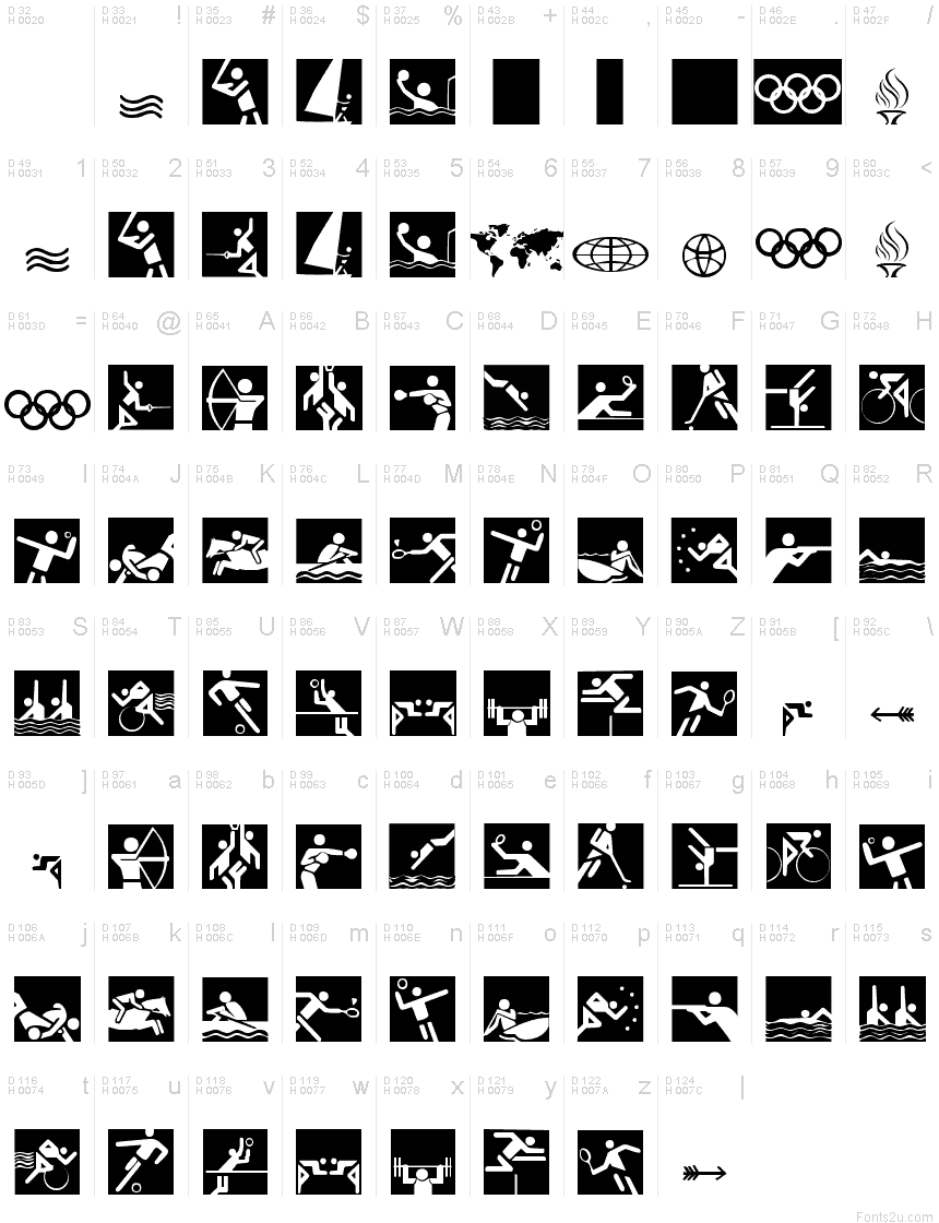 Olympicons 2 font | Fonts2u.com