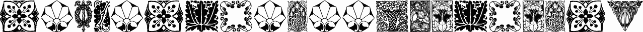 Preview of the OldFloralIllustration font