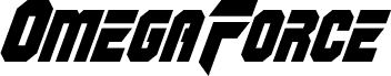 Preview of the OmegaForce Condensed Italic font