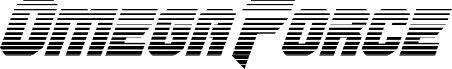 Preview of the OmegaForce Gradient Italic font